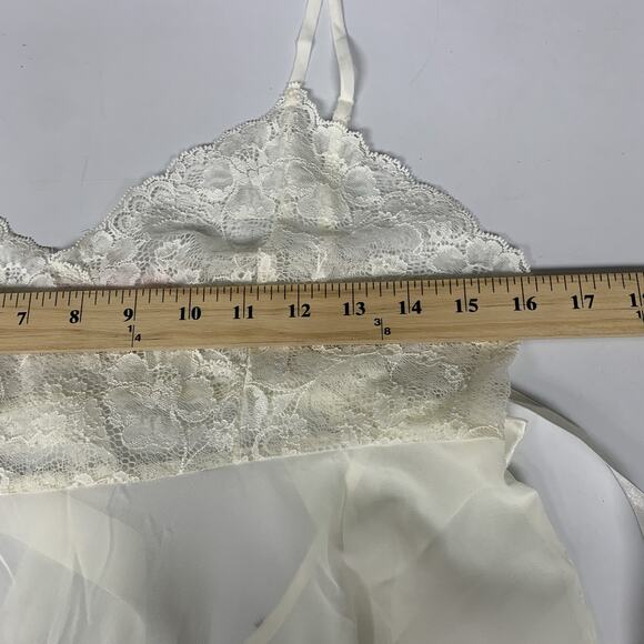 Vintage Victoria's Secret Babydoll Large Slip Lace Bows Angel Coquette Fairycore - Picture 8 of 9